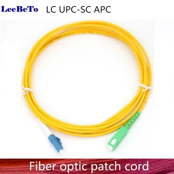  LC/UPC į SC/APC Fiber Optic Patch Cord Laidas LC-SC 1m/3m/5m/10m/20m/30m Jumper Vienos rūšies Paprasta Pluošto Optiniai Parch Laido
